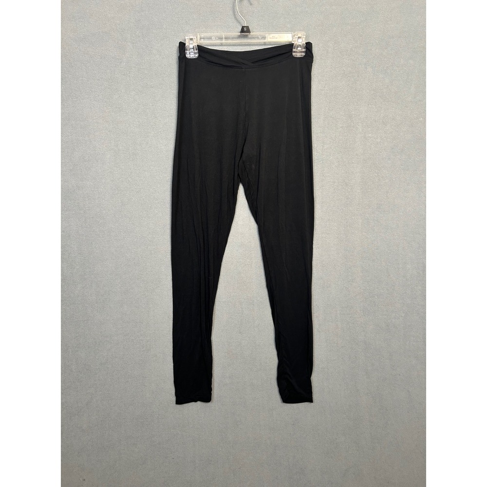 Cuddl Duds Softwear with Stretch Black Modal Blend Leggings Womens Medium